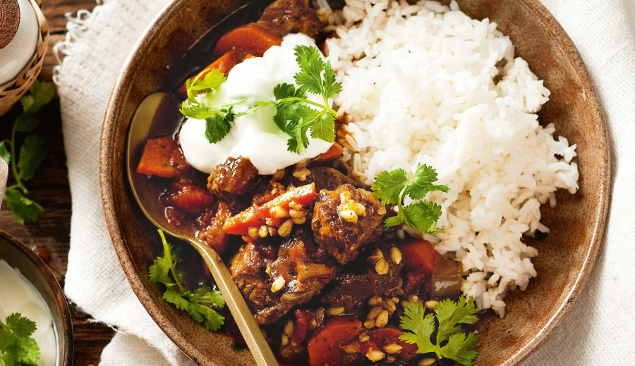 Moroccan Beef with Brown Rice