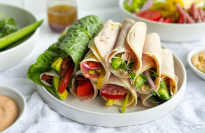 Turkey Roll-Ups with Caprese Salad in a Bento Box