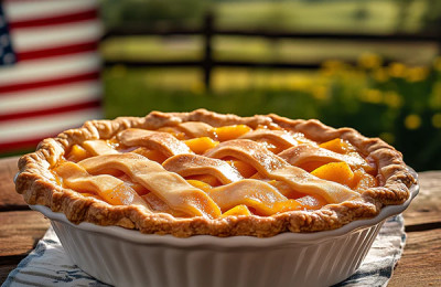 Nana's Delightful Peach Parfait Pie