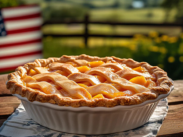 Nana's Delightful Peach Parfait Pie