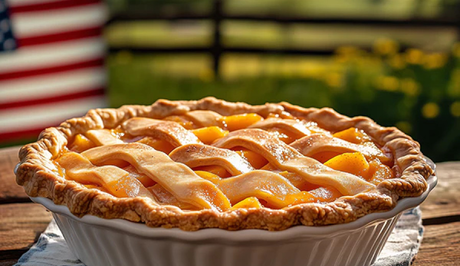 Nana's Delightful Peach Parfait Pie