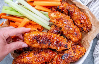 Buffalo Chicken Jerky Sticks Made in the Air Fryer Oven