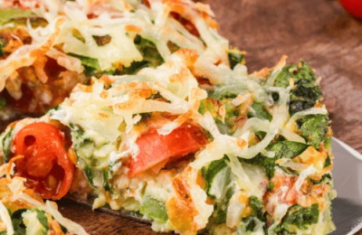 Frittata with Chile and Cheese Made in an Air Fryer