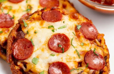Pepperoni Chaffles Pizzas