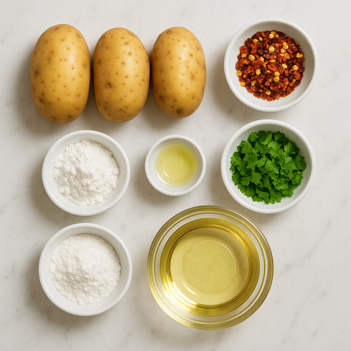 Crunchy potato snacks ingredients