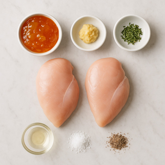 Chicken Breasts with Apricot Glaze Made in an Air Fryer ingredients