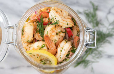 Marinated Shrimp in Pickling Brine