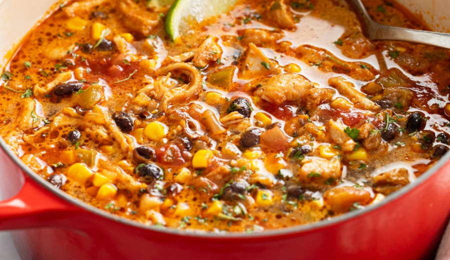 Taco Soup for Two with Chicken