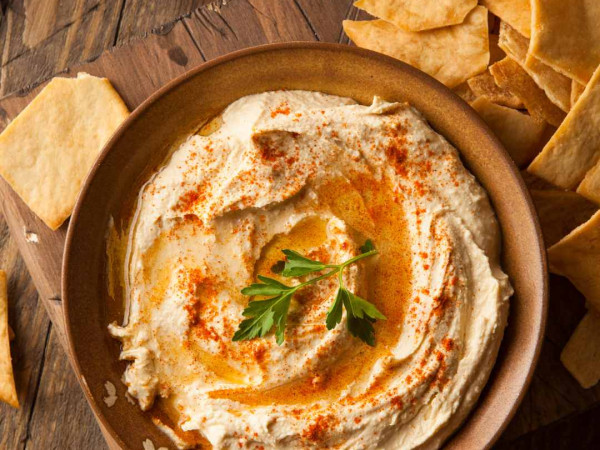 JARRIE's Spicy Wing Hummus with Pretzel Crisp® Dippers
