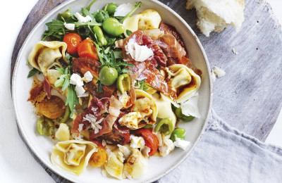 Tortellini Salad with Gorgonzola and Prosciutto
