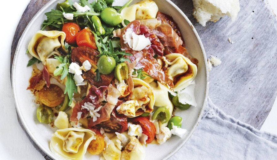 Tortellini Salad with Gorgonzola and Prosciutto