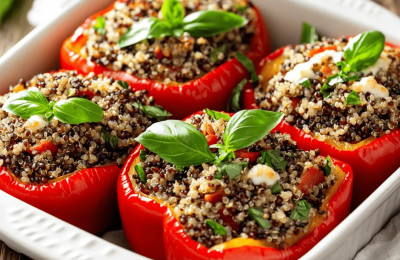 Lentil-Stuffed Peppers for a Vegan Delight