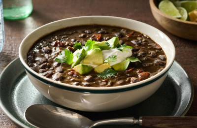 Fast and Fiery Black Bean Soup