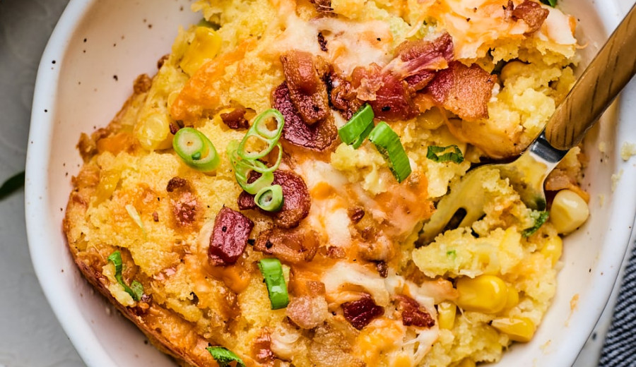 Bacon and Cheese Corn Bake