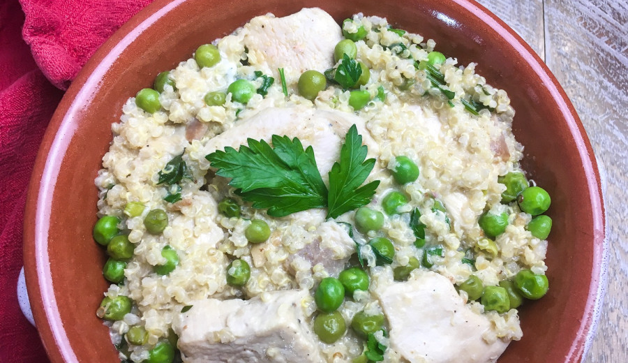 Creamy Chicken and Veggies with Mexican Quinoa