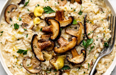 Risotto with a Variety of Mushrooms
