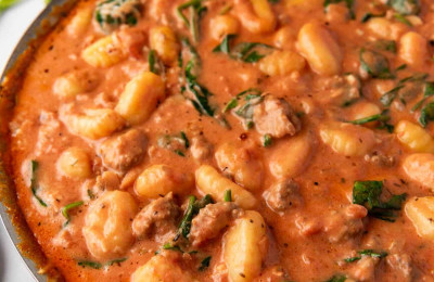 Skillet Gnocchi with Creamy Sausage Sauce