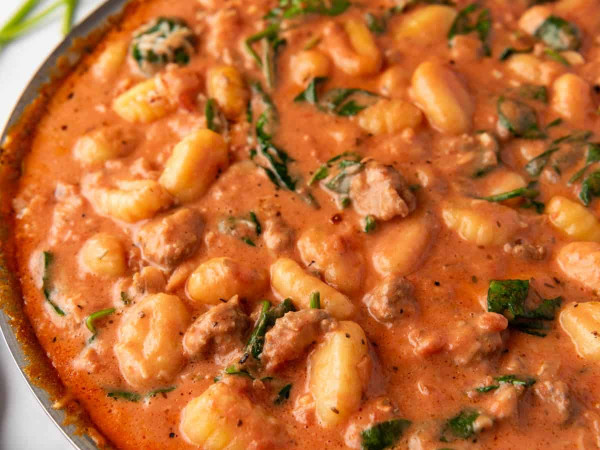 Skillet Gnocchi with Creamy Sausage Sauce