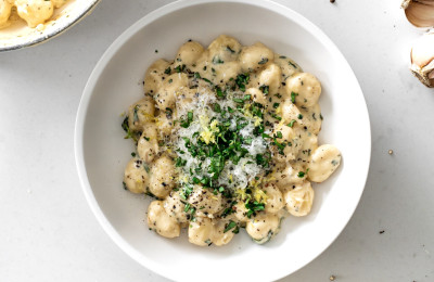 Lemon Cream Sauce Skillet Gnocchi Primavera