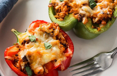 Stuffed Peppers with Tempeh and Beans