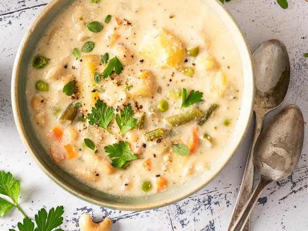 Creamy Vegetable Soup for Budget-Conscious Vegans