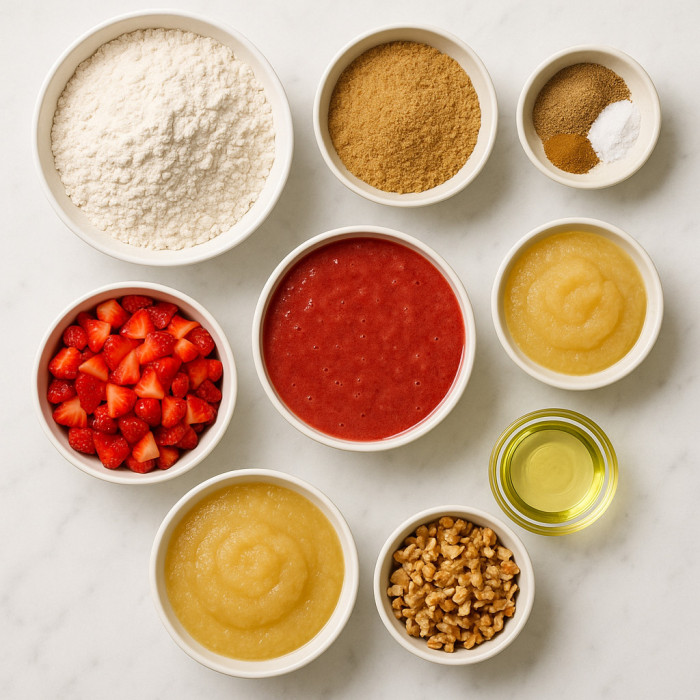 Nat's Plant-Based Strawberry Muffins ingredients
