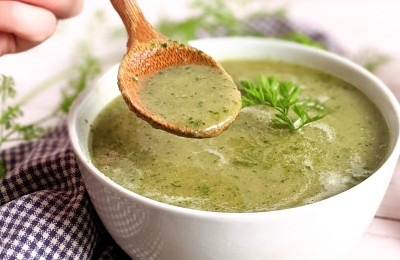 Plant-Based Carrot-Top Veggie Soup