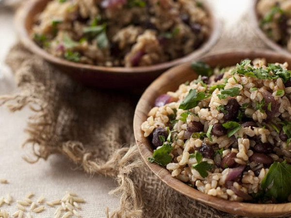 Medley of Brown and Wild Rice with Black Beans