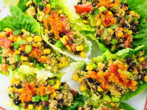 Quick and Simple Vegetarian Lettuce Wraps