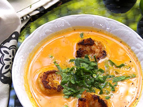 Sweet Potato and Spicy Shrimp Soup