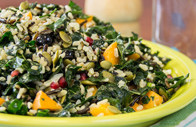 Salad with Brown Rice and Kale