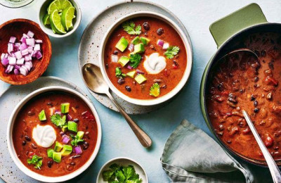 Smoky Vegetarian Cuban Black Bean Soup