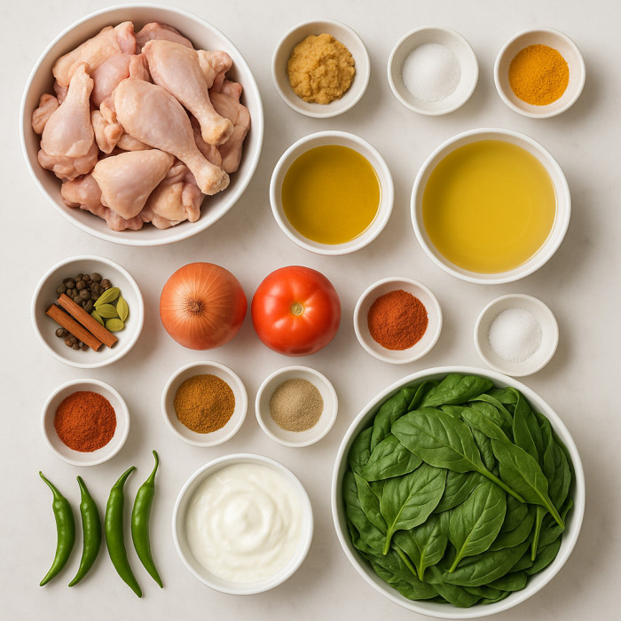 Rich Spinach Chicken Dish ingredients