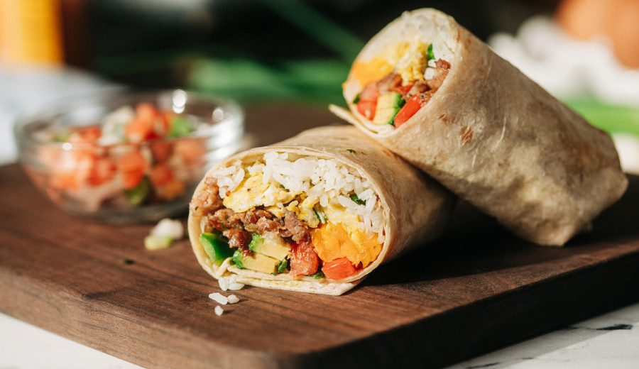 Hearty Country Breakfast Burritos