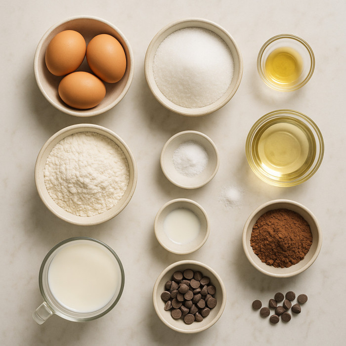 Vanilla and Chocolate Swirl Cake ingredients