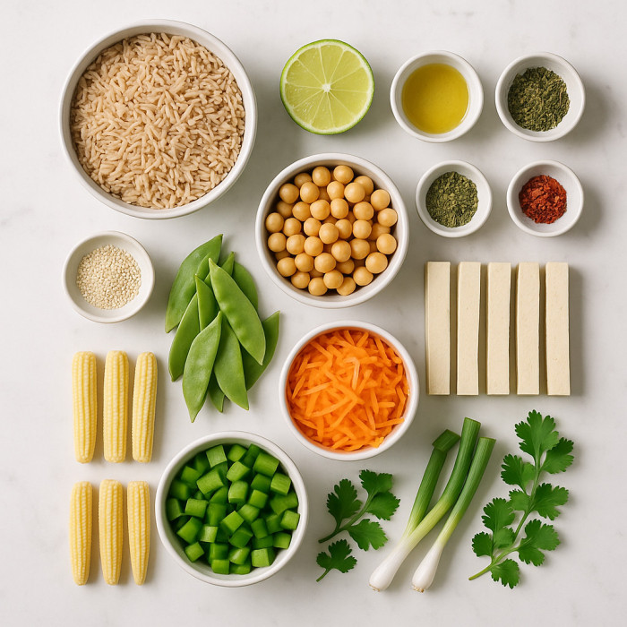 Buddha Bowl with Brown Rice ingredients