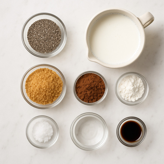 Rich Dark Chocolate Dessert ingredients