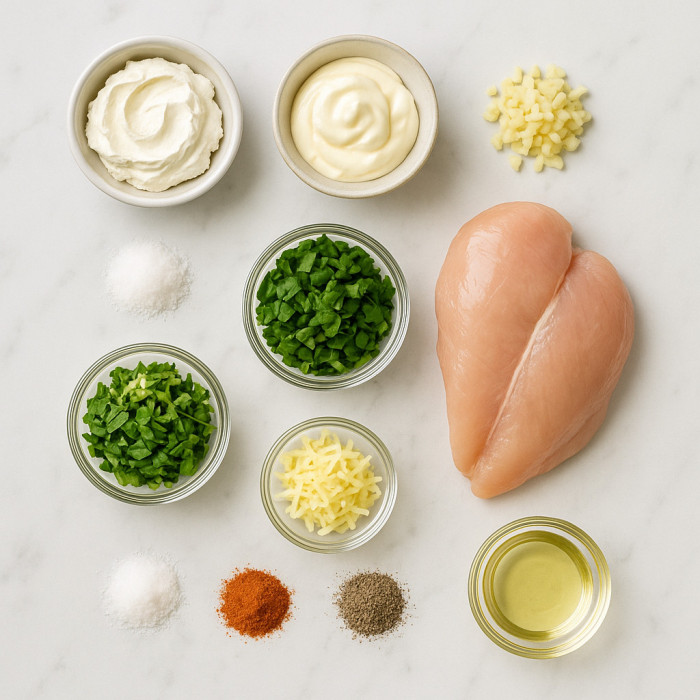 Spinach and Cheese Stuffed Chicken Breast ingredients
