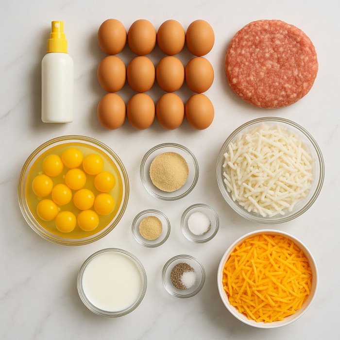 Slow Cooked Egg Casserole Delight ingredients