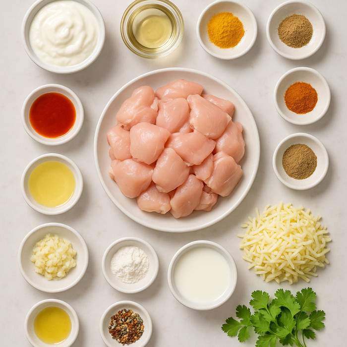 Creamy Chicken Cheese Bake ingredients