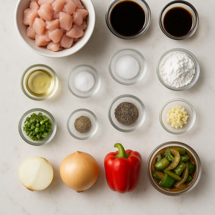 Black Pepper Chicken with a Kick ingredients